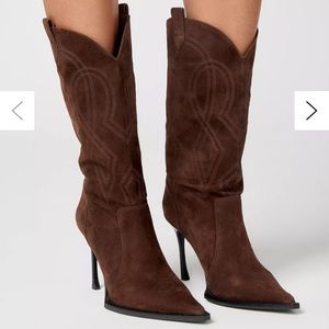 Jeffrey Campbell Sabatoge Suede Cowboy Boot